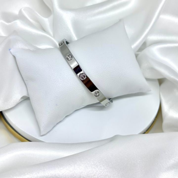 Bracelete inspiração Cartier Prata