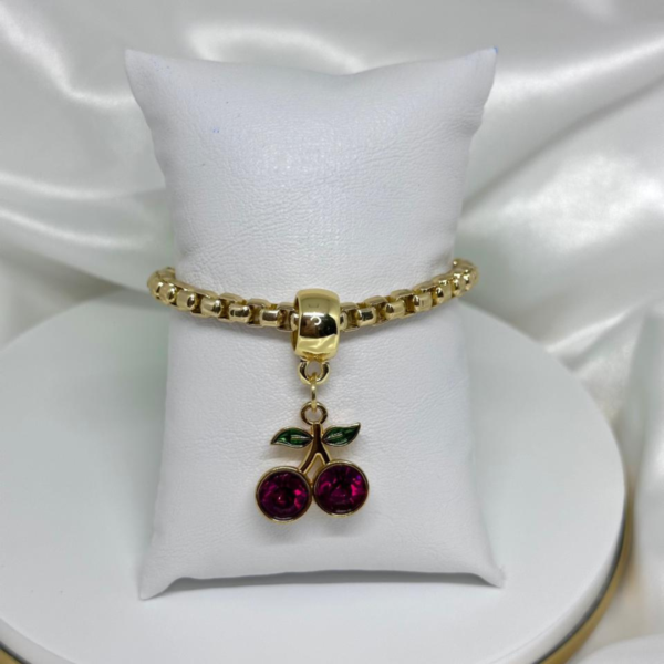 Pulseira cherry dourado
