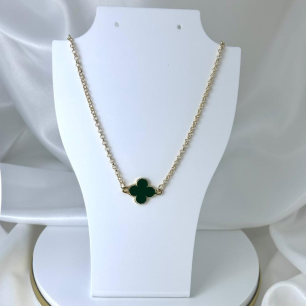 Choker dourado trevo
